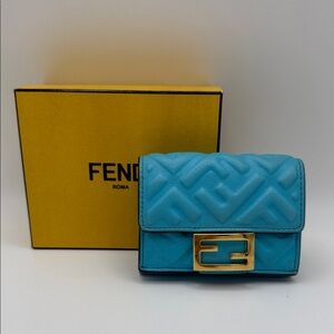 Fendi Baguette Micro Trifold Wallet